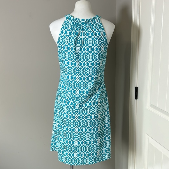 Jude Connally Lisa Blue Print Halter Dress Coastal Sun Summer Beach Spring Sz S - Picture 4 of 10